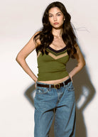 swatch_Olive heartloom nela knit tank