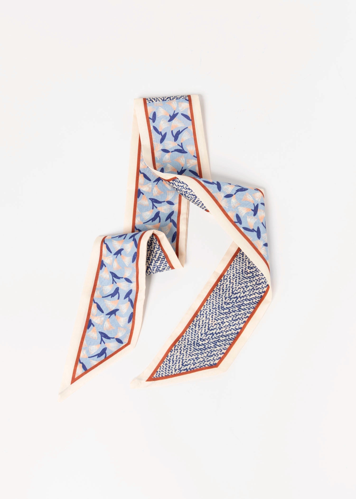 swatch_Blue pattern twilly scarf