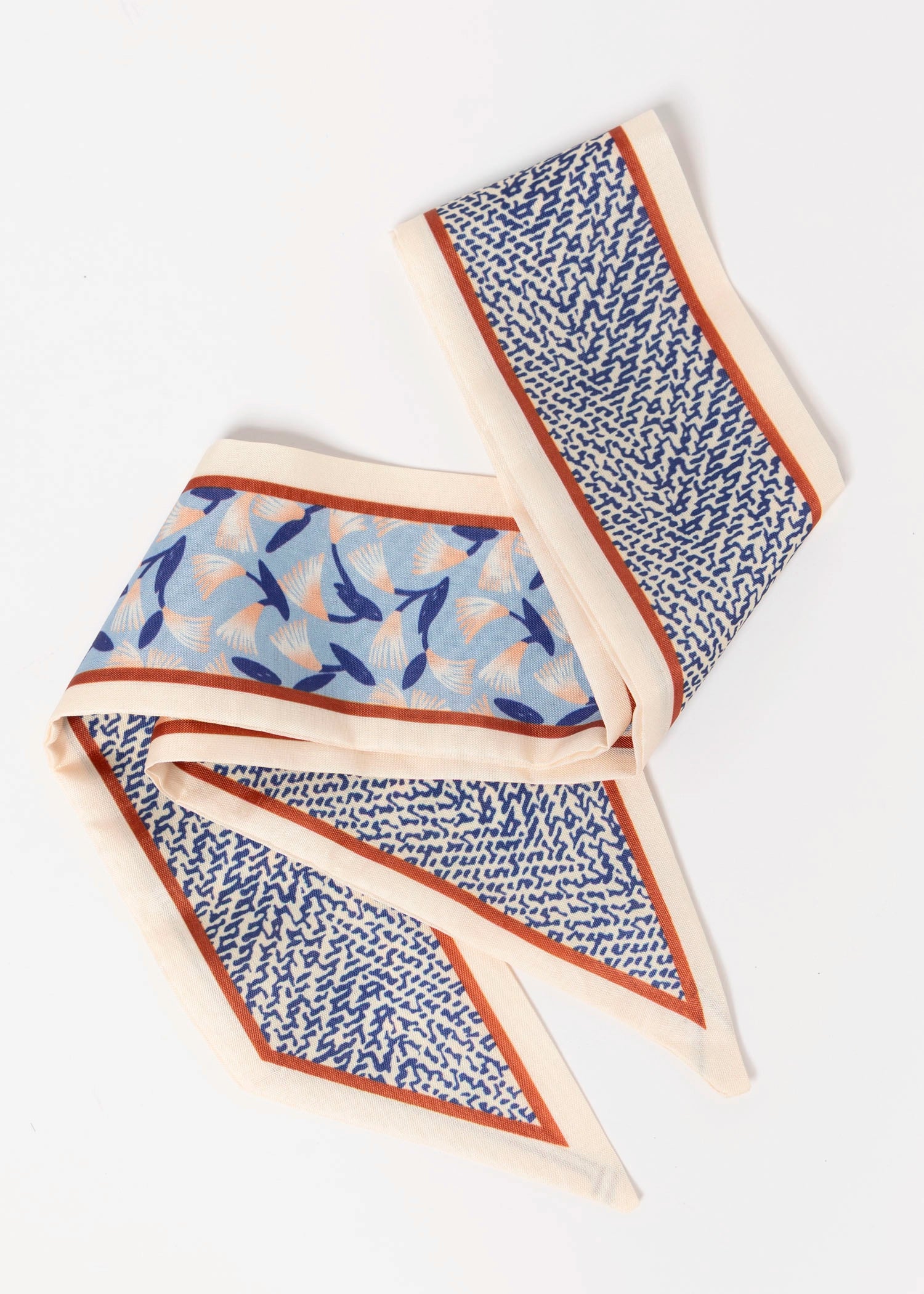 swatch_Blue pattern twilly scarf