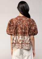 swatch_Brown/Cream ellie floral blouse