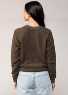 swatch_Dark Olive perfect white tee ziggy reverse fleece sweatshirt