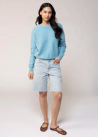 swatch_Milky Blue perfect white tee ziggy reverse fleece sweatshirt