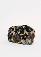 swatch_Black cosai floral sequin evening clutch bag