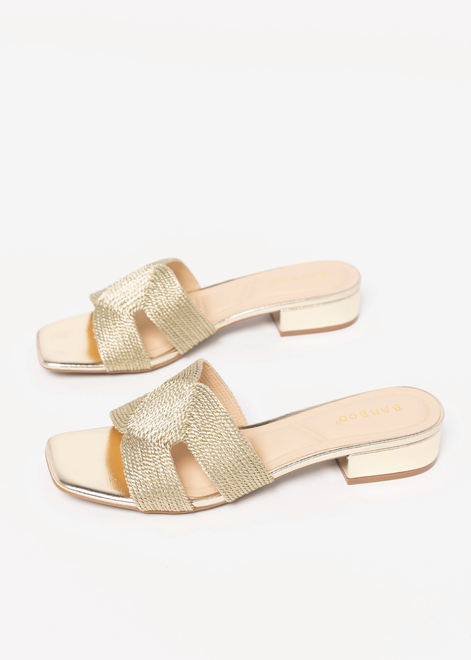 swatch_Gold airy block heel sandal