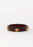 swatch_Dark Brown wood bangle with beads