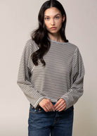 swatch_Charcoal waffle knit long sleeve tshirt