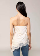 swatch_Ecru elodie the label lacey strapless top