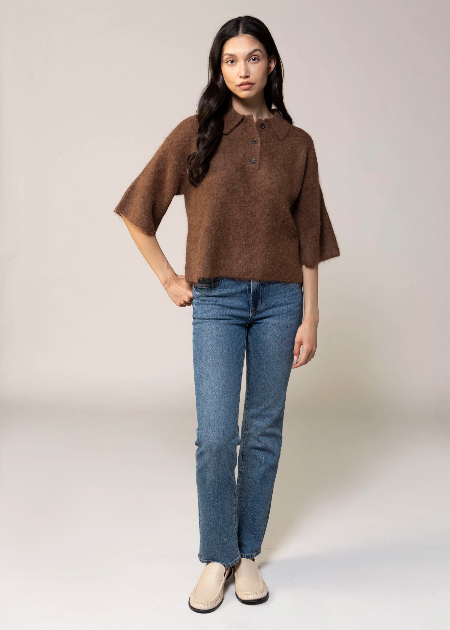 swatch_Roche/Brown pistola nadya polo sweater