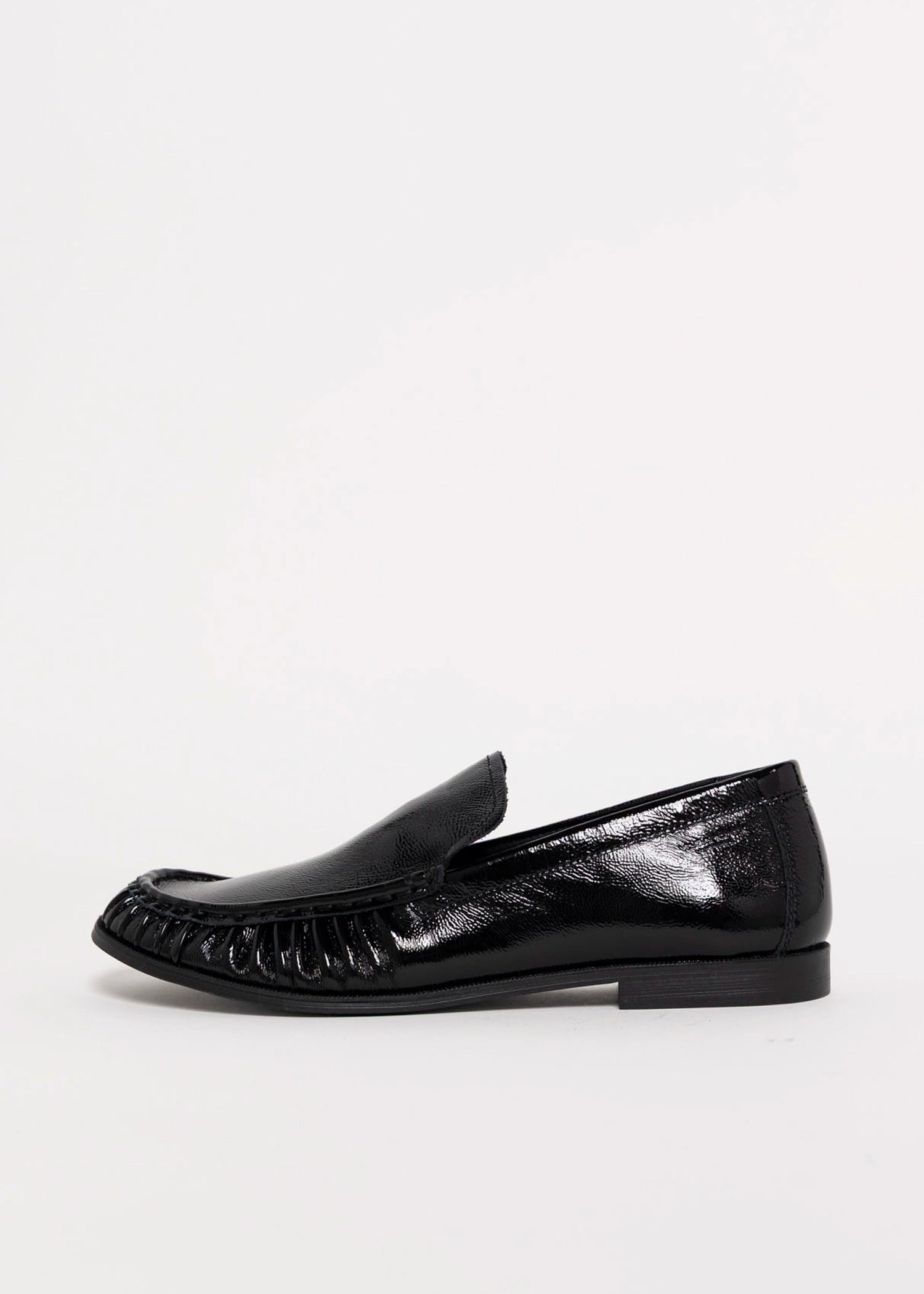 swatch_Black Patent vagabond brandi rushed loafer