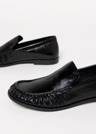 swatch_Black Patent vagabond brandi rushed loafer