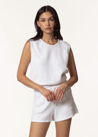 swatch_white carli boucle muscle tank apparel