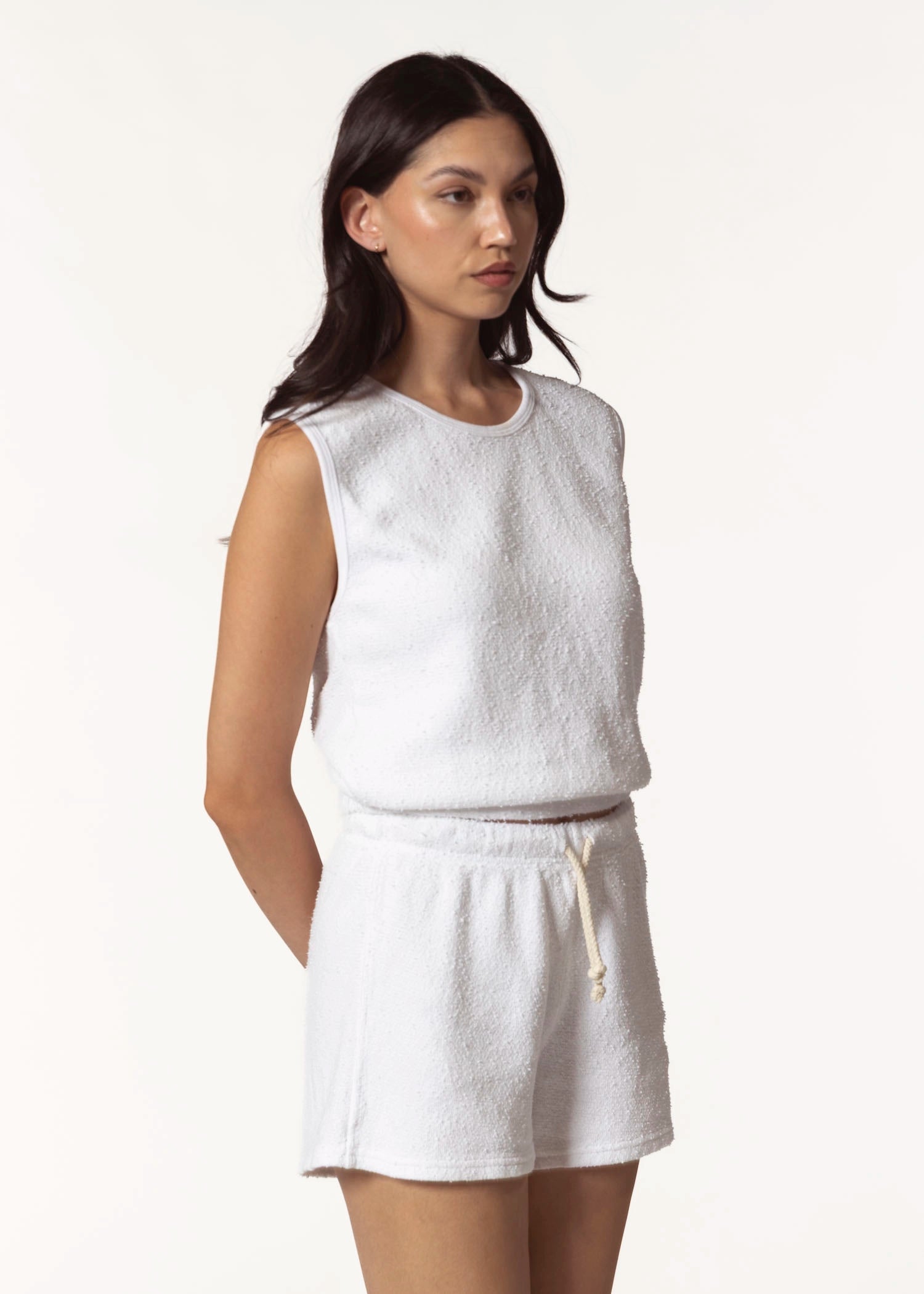 swatch_white carli boucle muscle tank apparel