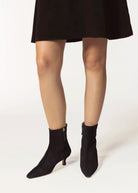 swatch_black suede cleo kitten heel bootie ankle boots