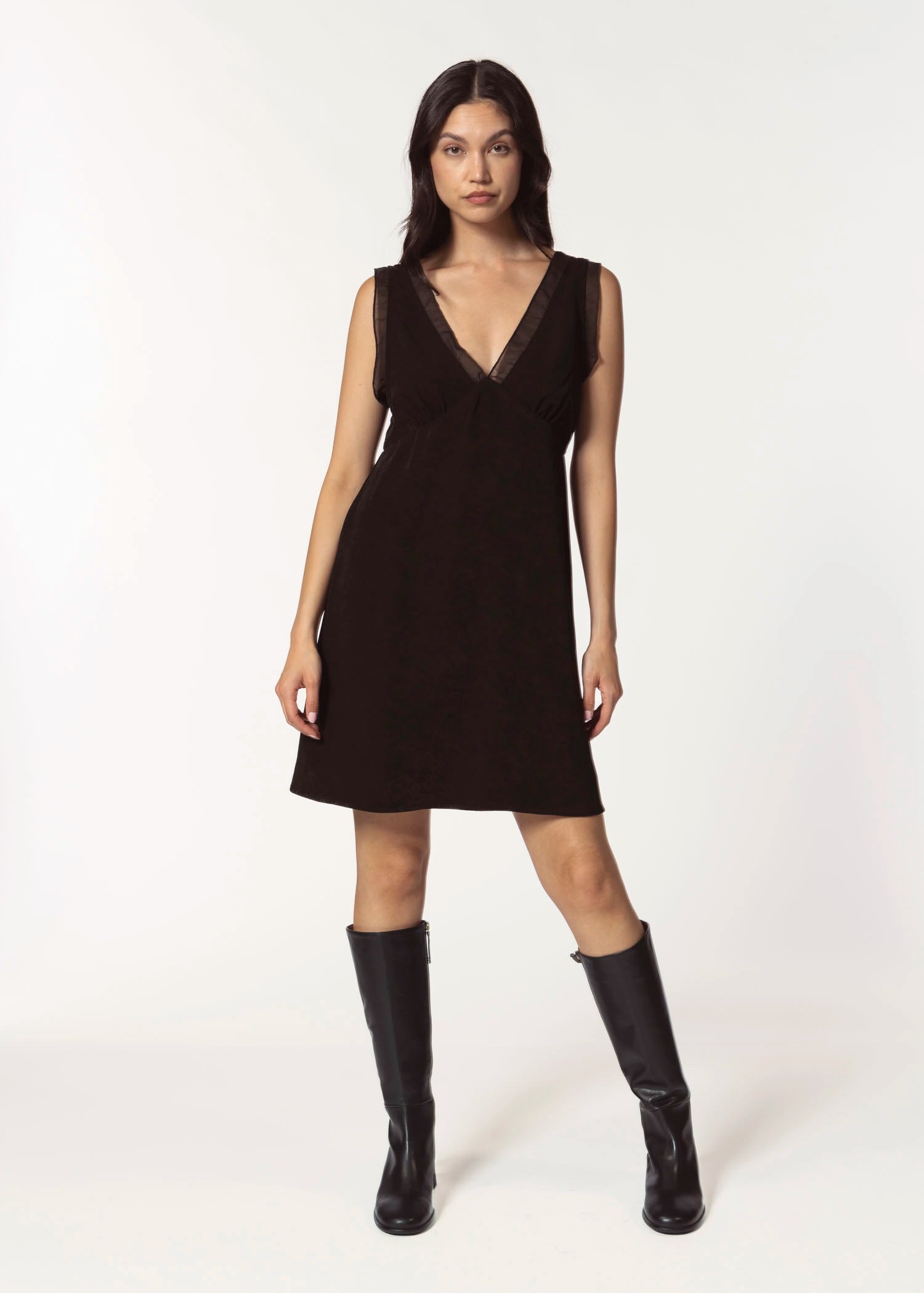 swatch_black leather ytita knee-high boot boots