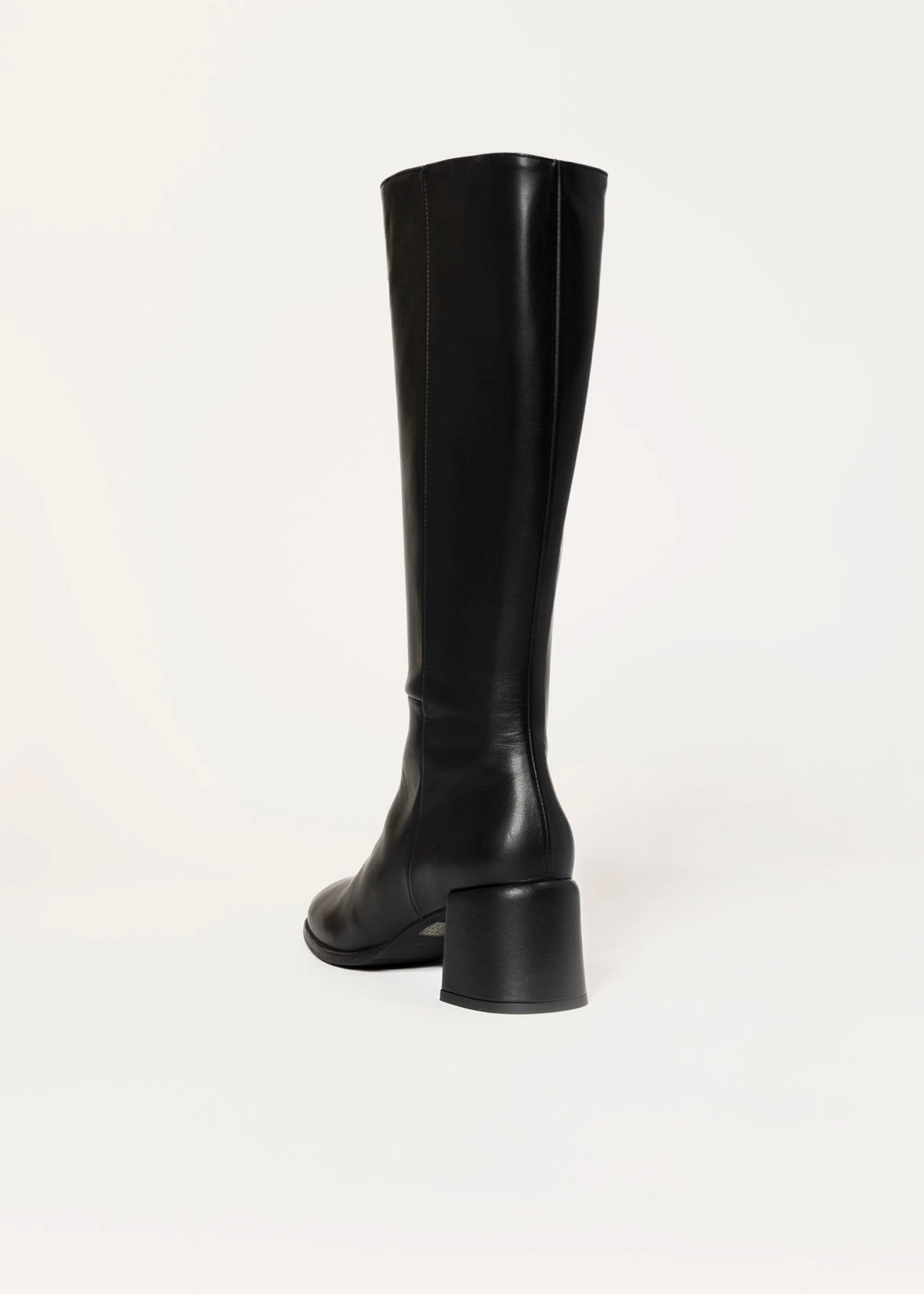 swatch_black leather ytita knee-high boot boots