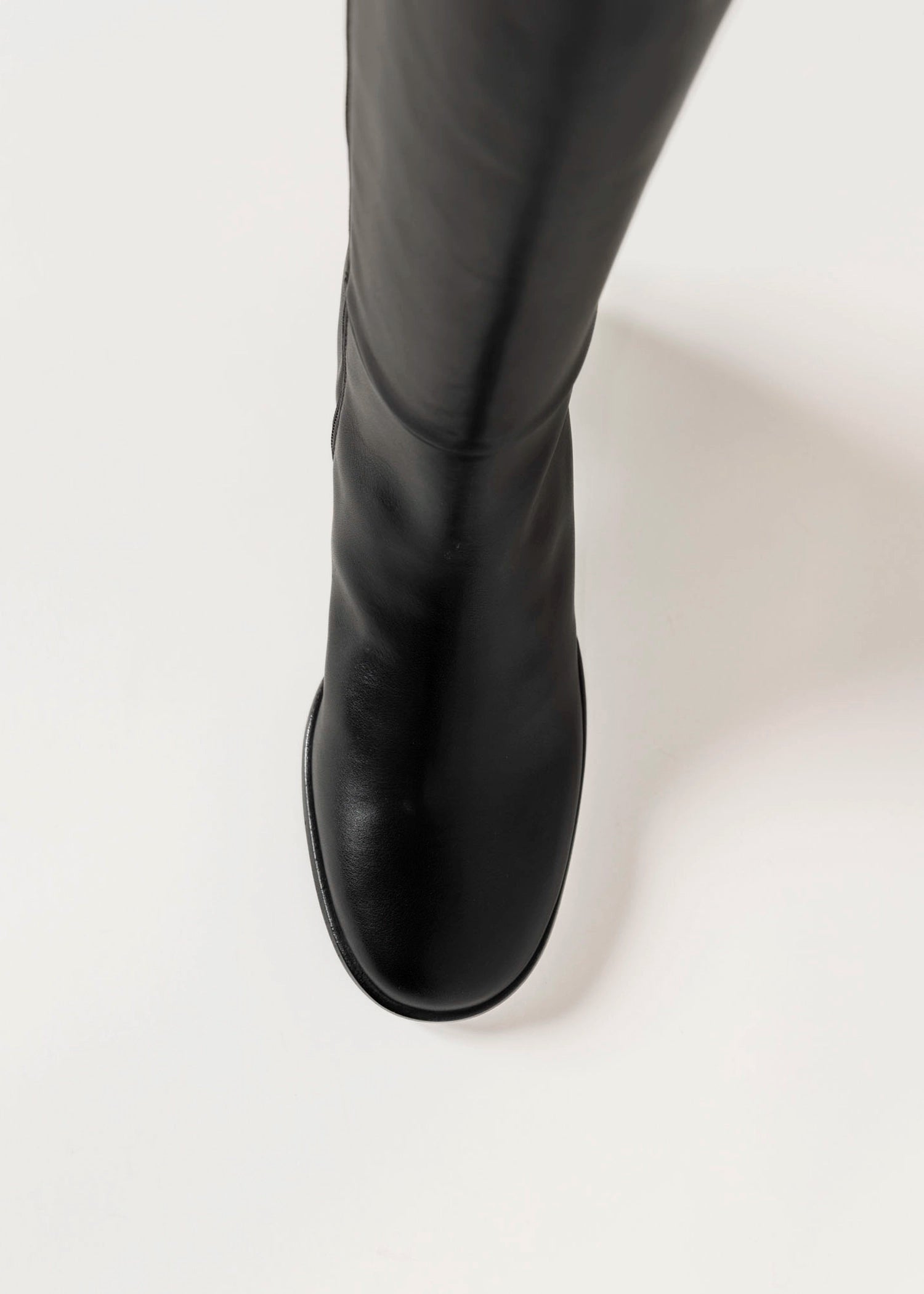 swatch_black leather ytita knee-high boot boots