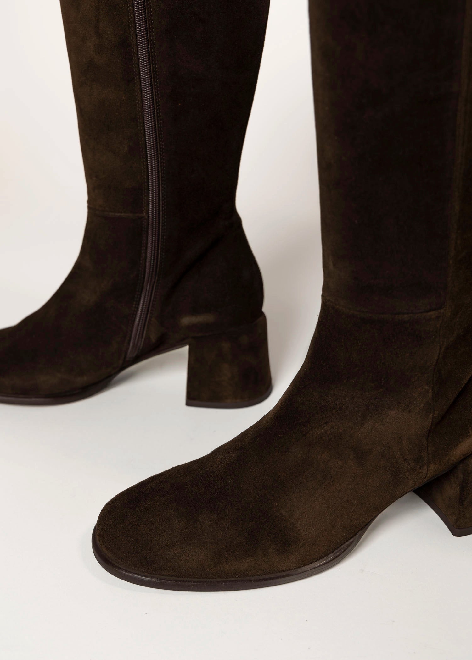 swatch_chocolate suede ytita knee-high boot boots