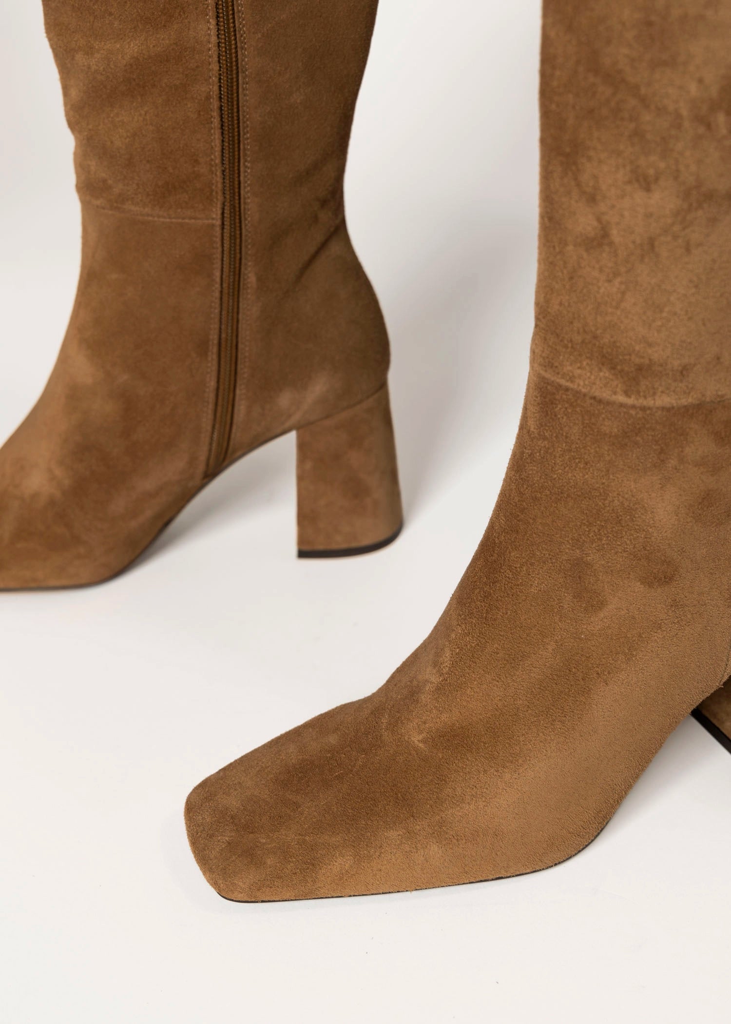 swatch_camel suede dorana knee-hight boot boots