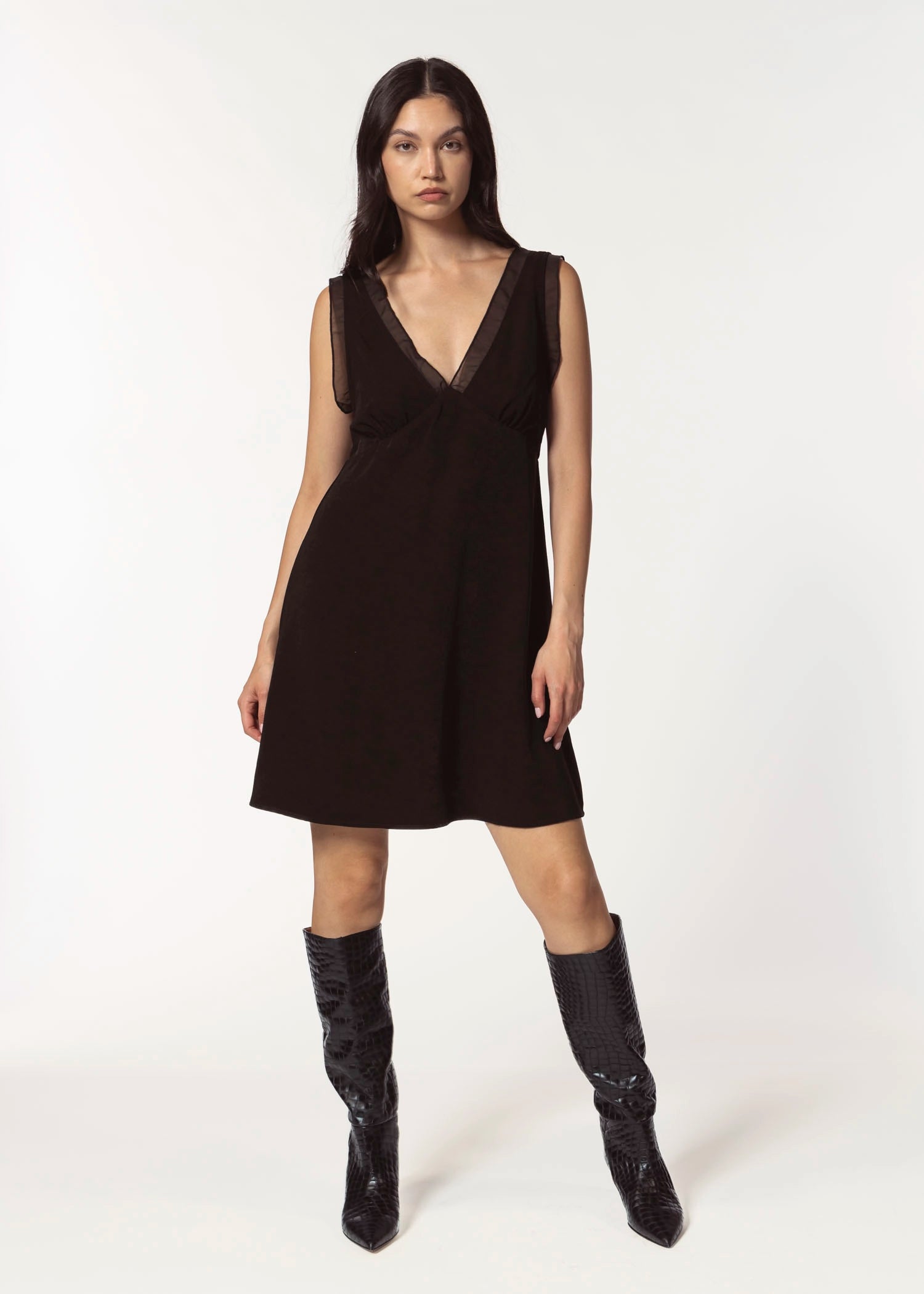 swatch_black leather dorana knee-high boot boots