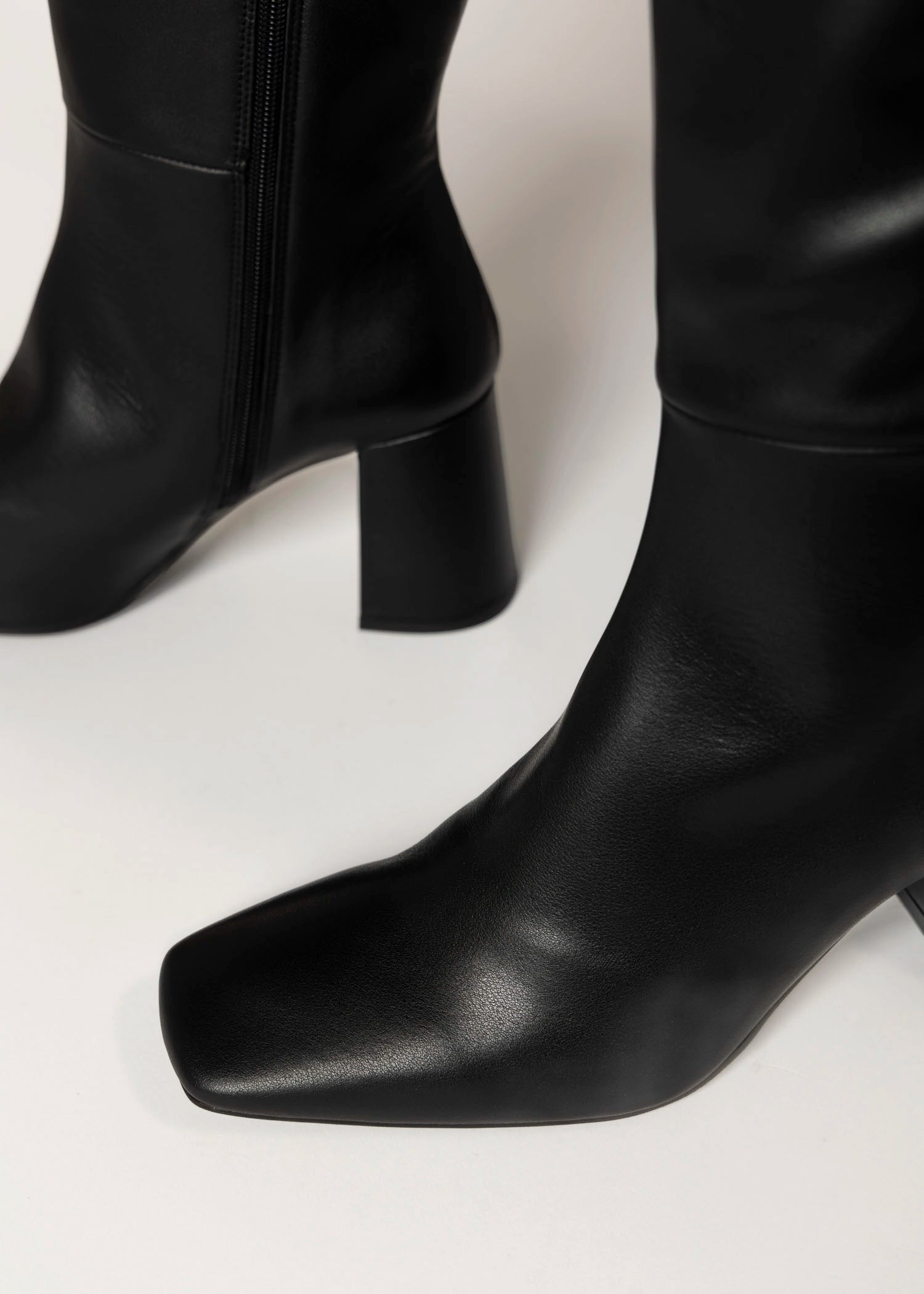 swatch_black leather dorana knee-high boot boots