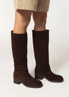 swatch_chocolate suede icita riding boot boots