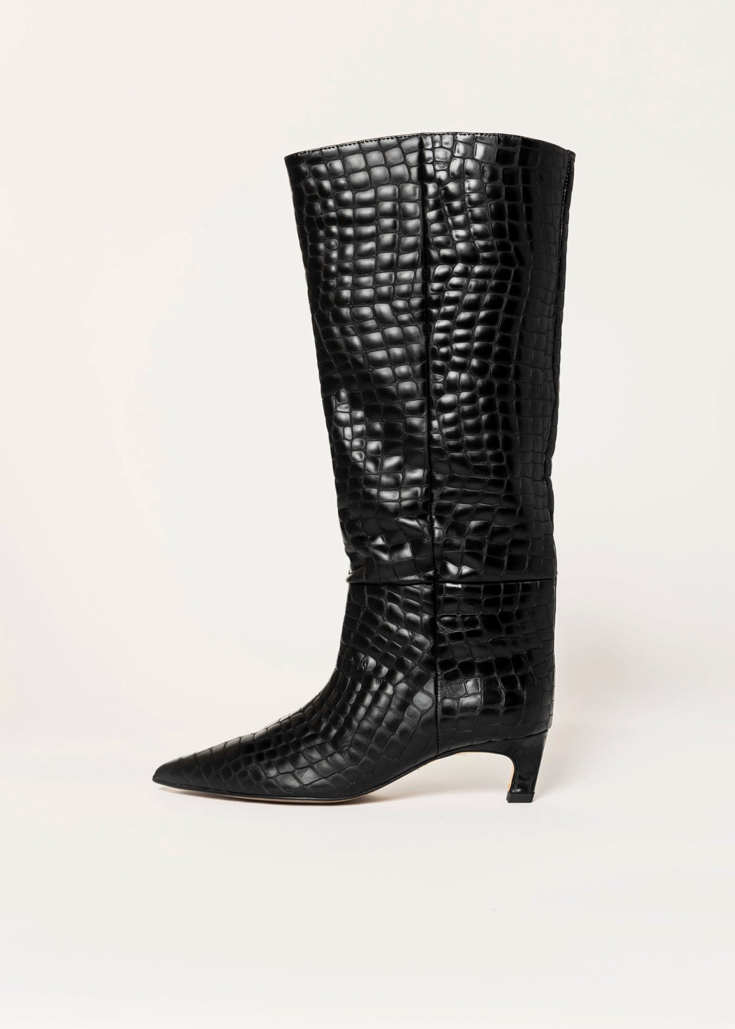 swatch_black gaelle tall croco boot boots