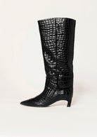 swatch_black gaelle tall croco boot boots