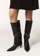 swatch_black gaelle tall croco boot boots