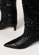 swatch_black gaelle tall croco boot boots
