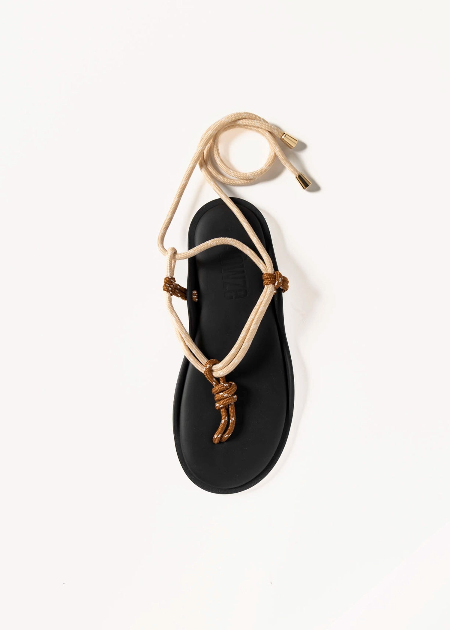 swatch_nut/natural flo twin tie up sandal flat sandals