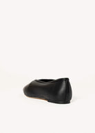 swatch_black leather bianca flat flat shoes