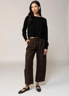 swatch_Brown/Black pistola theo pant