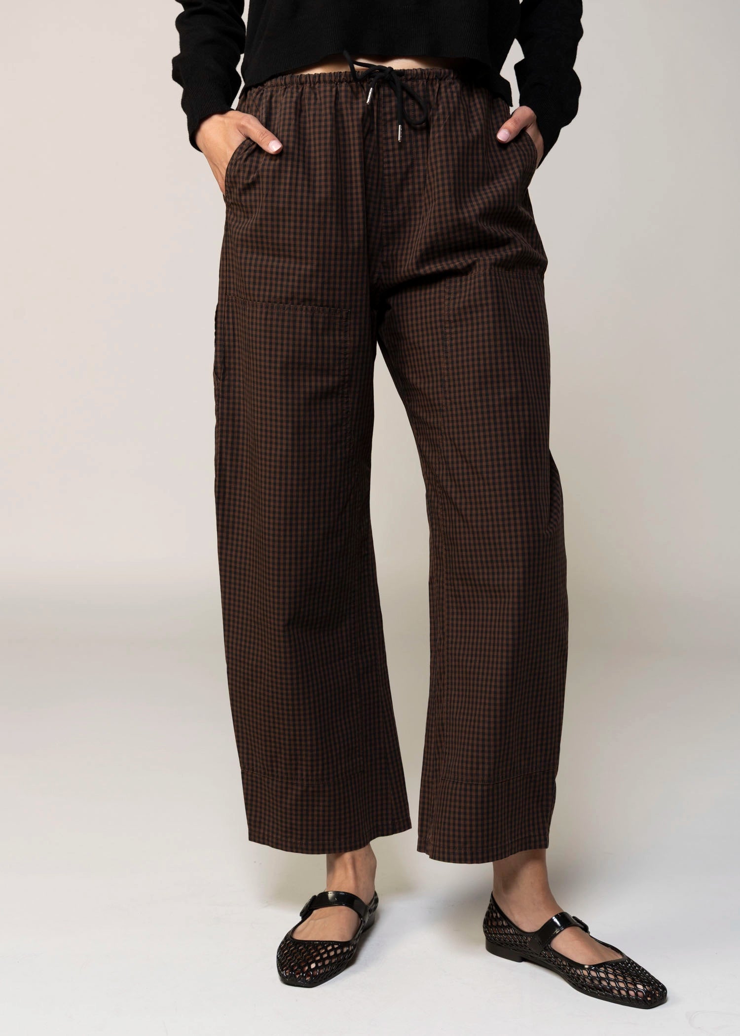 swatch_Brown/Black pistola theo pant
