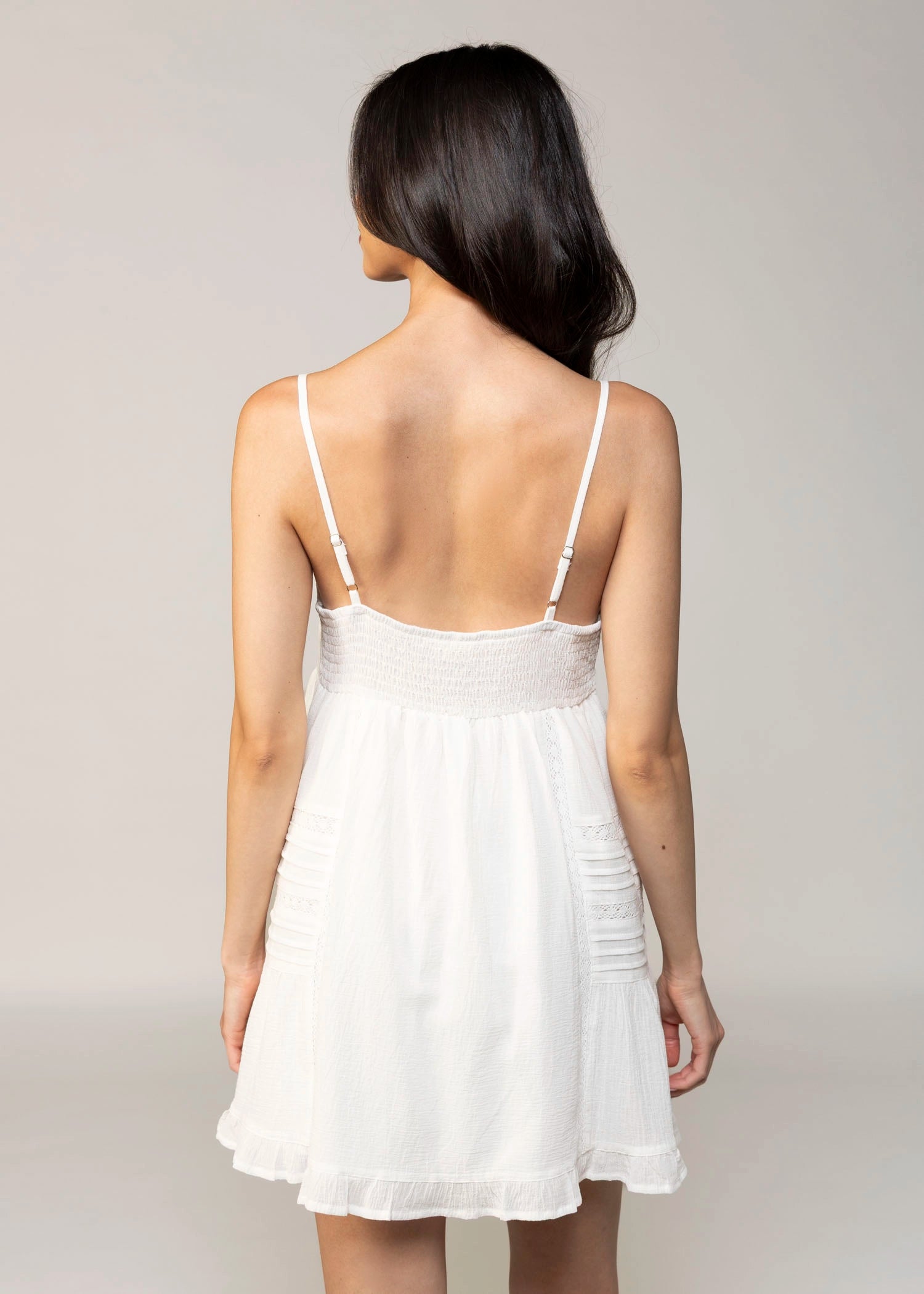 swatch_Off White deja vu lace mini dress