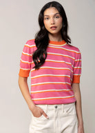 swatch_Rose striped knit tshirt