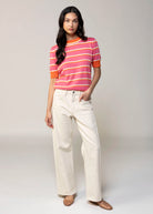 swatch_Rose striped knit tshirt
