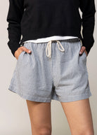 swatch_Navy drawstring shorts