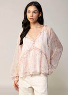 swatch_Pink Floral flowy blouse