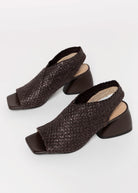 swatch_Dark Brown vaneli woven raffia slingback heel