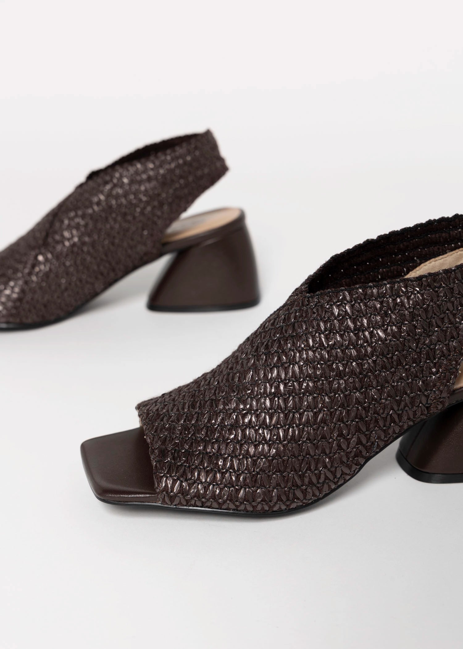 swatch_Dark Brown vaneli woven raffia slingback heel