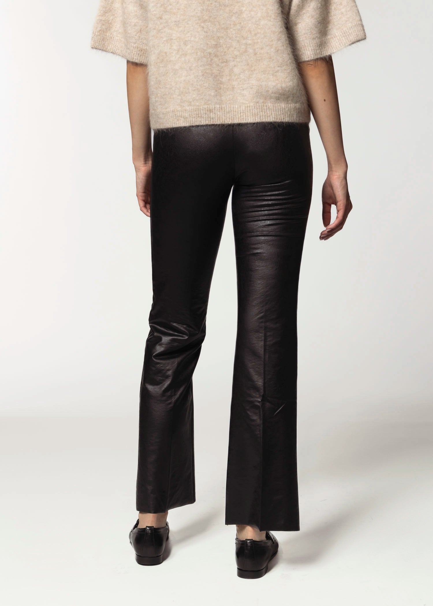 swatch_black elysse foiled leather pant apparel