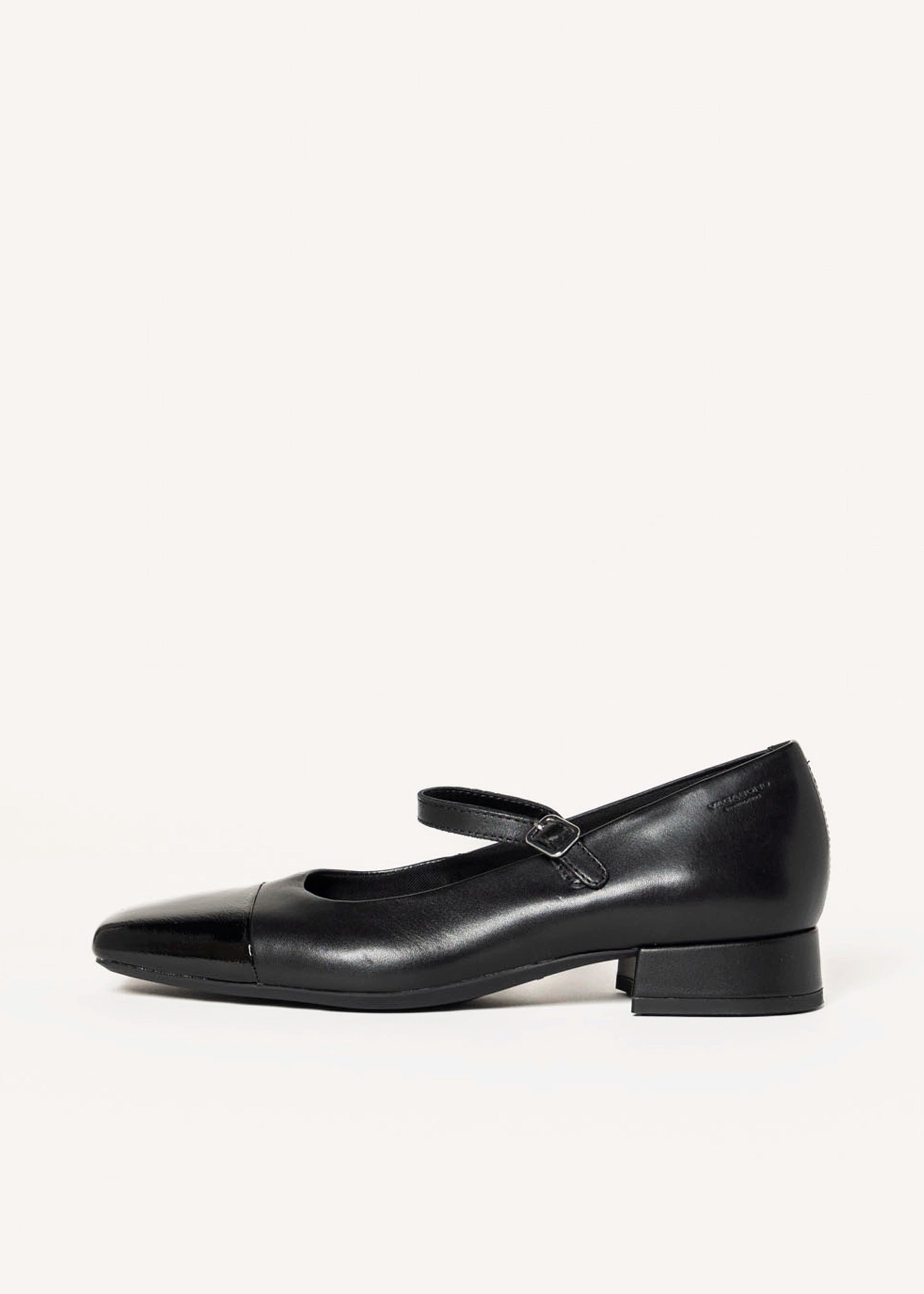 swatch_black/black debbi cap toe mary jane flat shoes