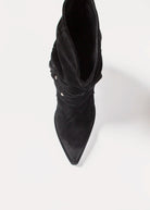 swatch_black suede moto boot