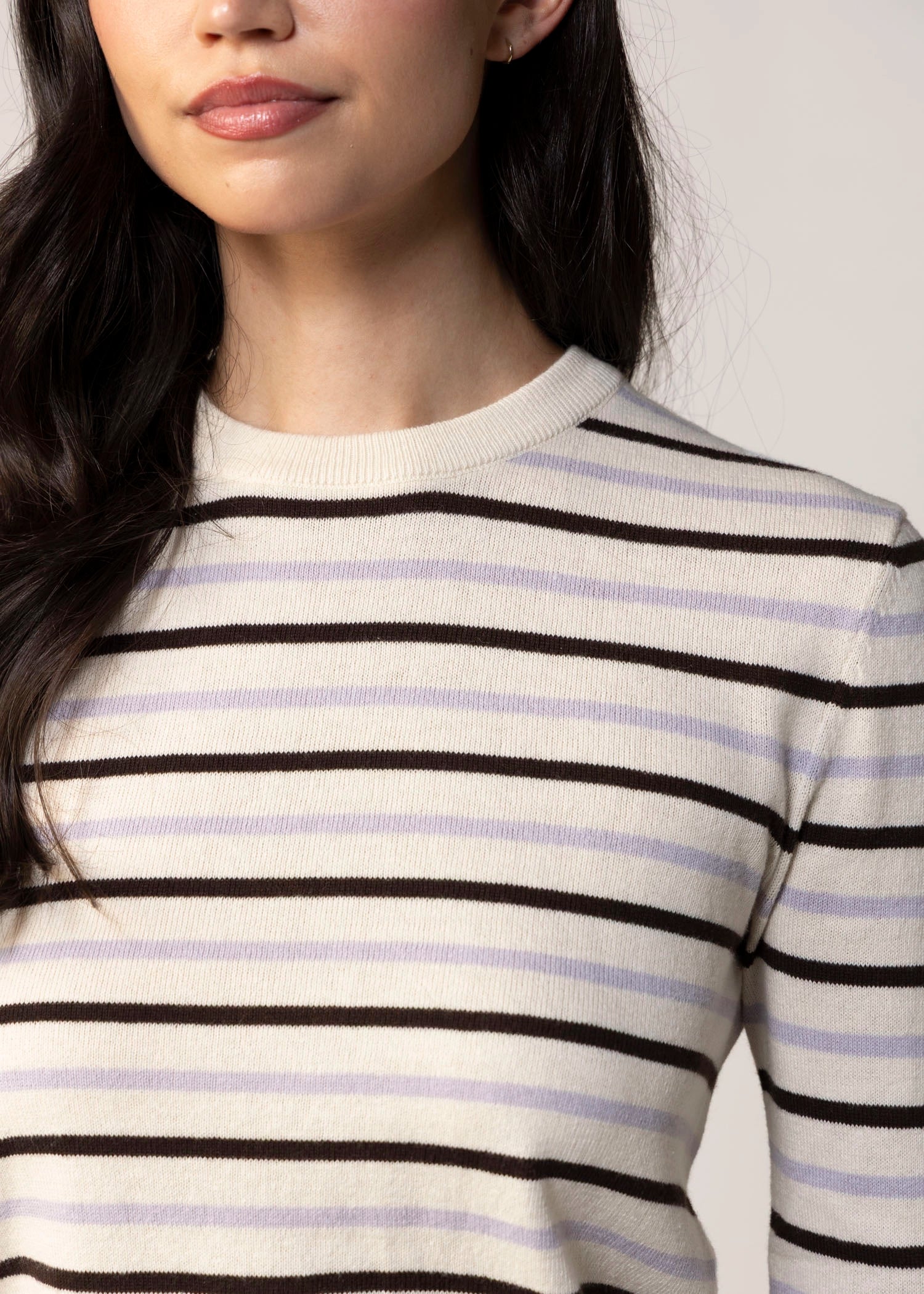 swatch_Cream Multi stitches and stripes o'connor striped sweater