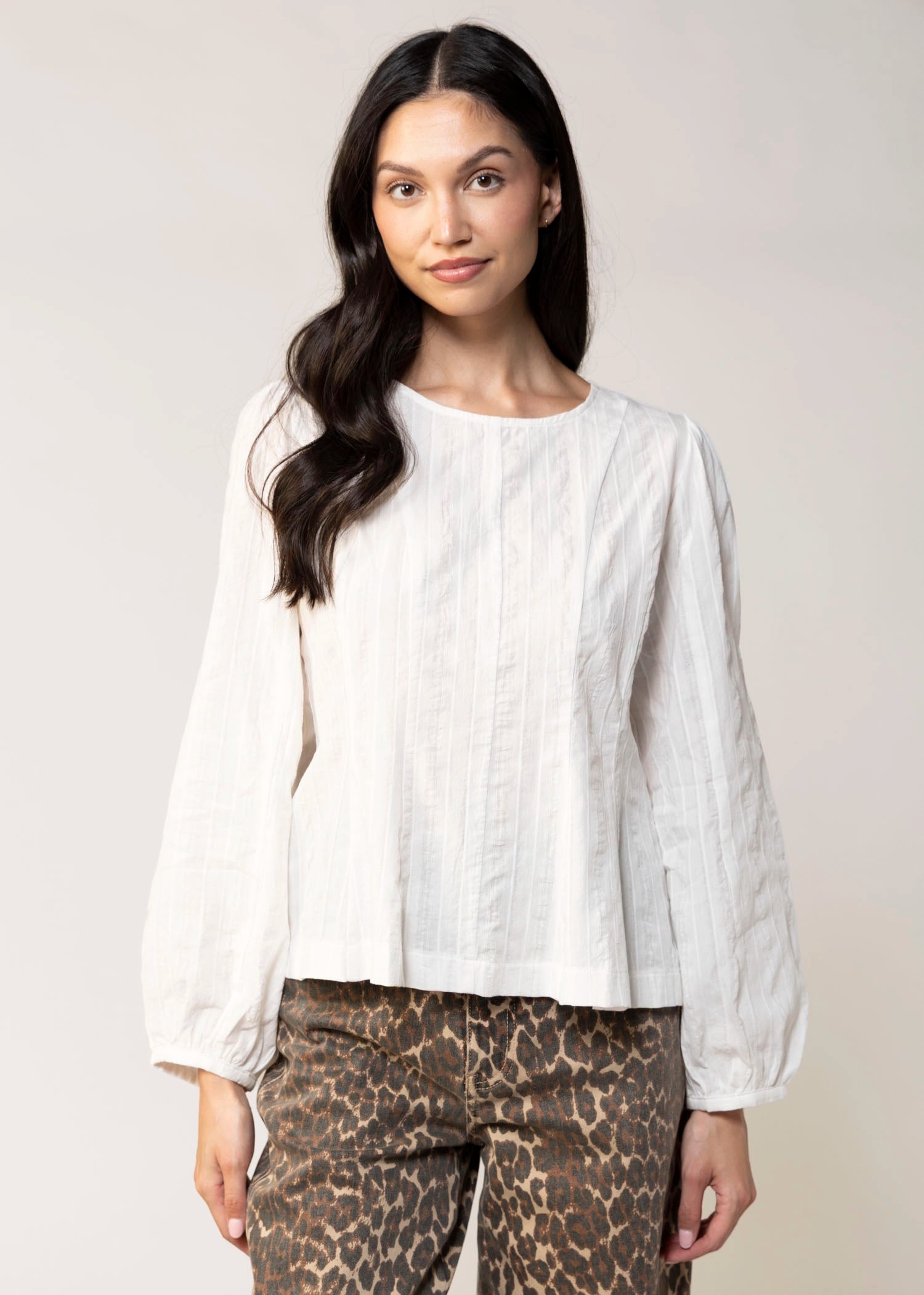 swatch_White aaron and amber ruffle bottom blouse