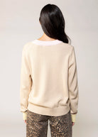 swatch_Soft Beige little lies faye colorblock cardigan