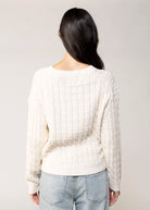 swatch_Cream stitches and stripes rossi vneck sweater
