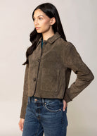 swatch_Brown blank nyc black coffee cropped suede jacket