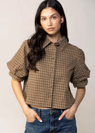 swatch_Olive Plaid kanney button down shirt