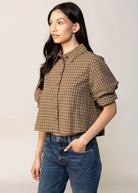 swatch_Olive Plaid kanney button down shirt